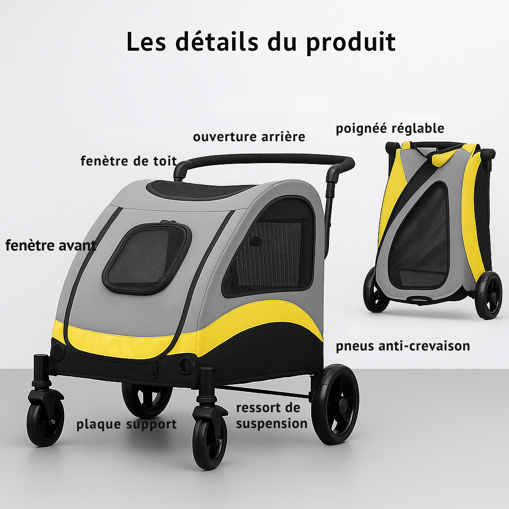Poussette pour grand chien - Woofylife
