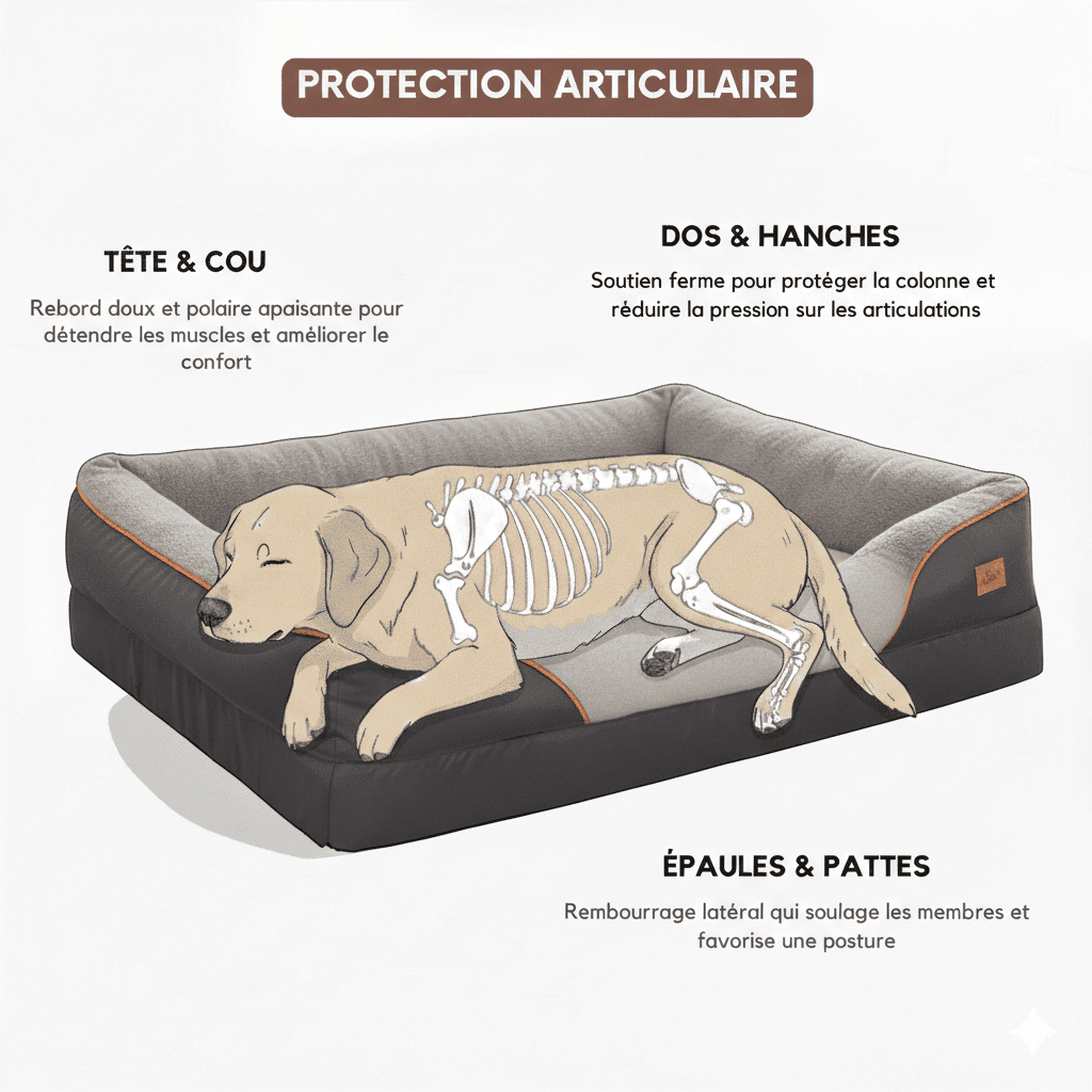 Panier pour chien orthopédique