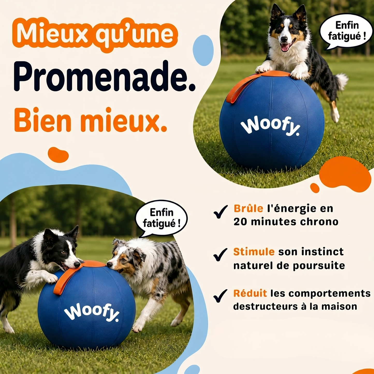 Balle géante indestructible Woofylife