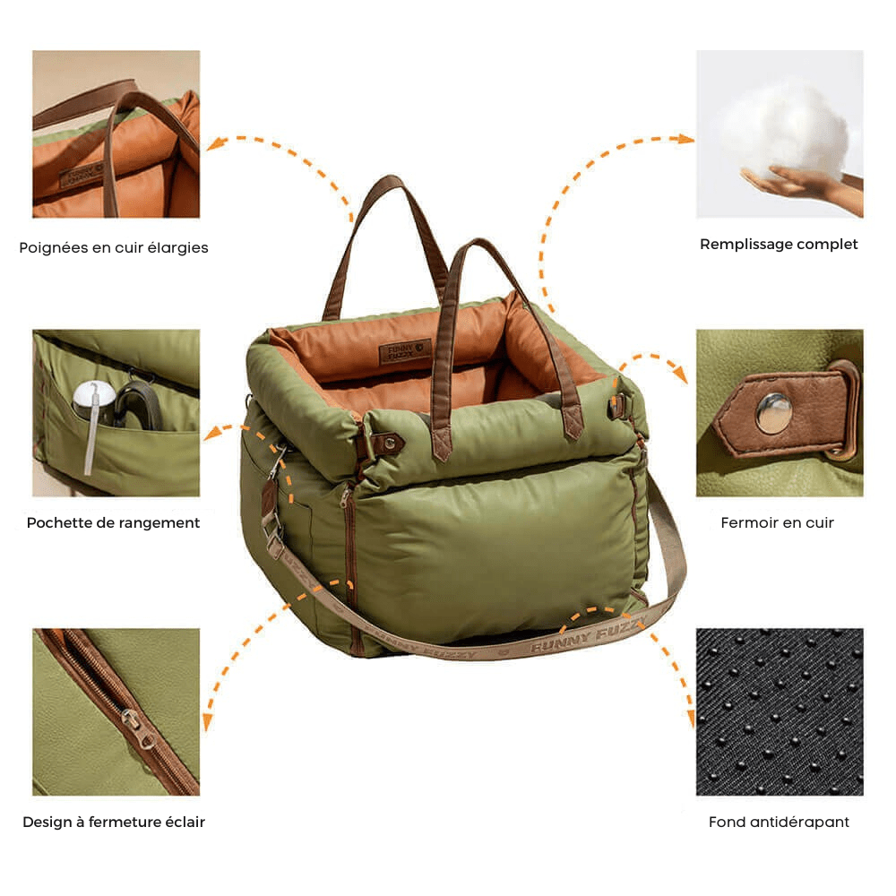 Siège  auto pour petit chien - Woofylife